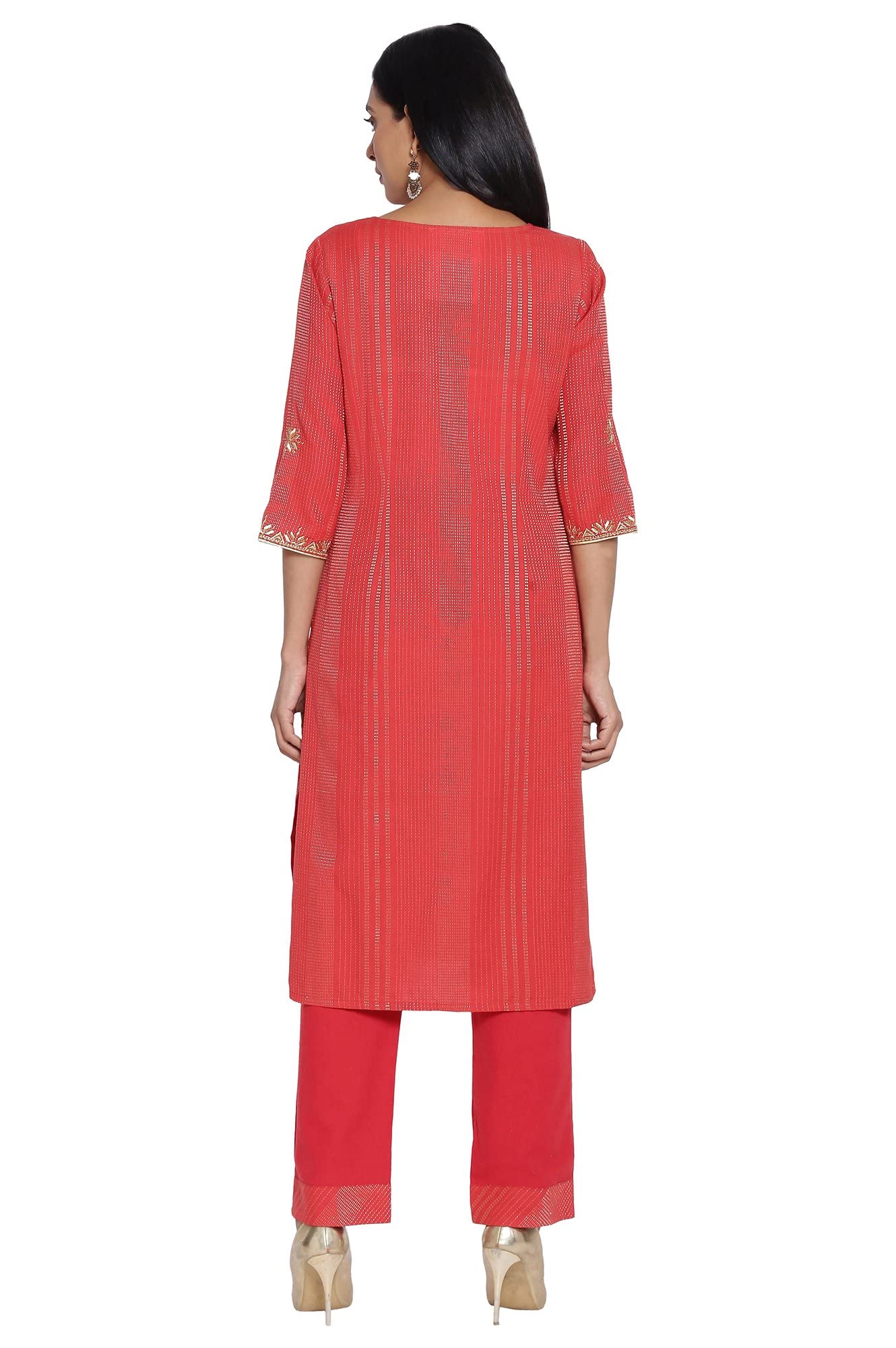 Aurelia Women'S Cotton Blend Kurta & Palazzo