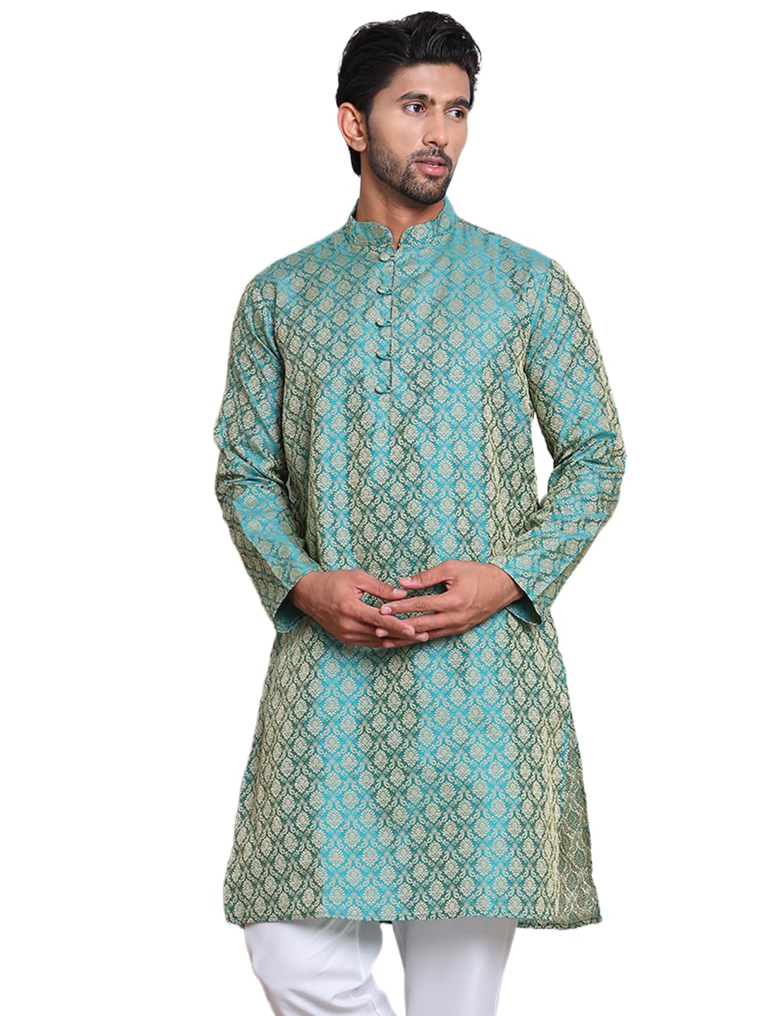 Jompers Mens Jacquard Kurta