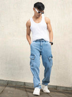 Hubberholme Men Cotton Relaxed Fit Mid-Rise Jeans 10