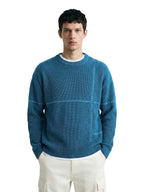 The Indian Garage Co Mens Oversized Fit Long Sleeves Crew Neck Solid Sweater