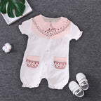 BabyGo Half Sleeves Baby Romper| 100% Cotton Rompers for New Born Baby| Baby Dress | Sleepsuit for Baby Girls| Onesies| 0-3M| 3-