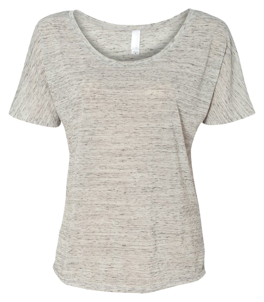 Ladies Slouchy T-Shirt - WHITE MARBLE - S(D0102H7W5VP)
