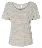 Ladies Slouchy T-Shirt - WHITE MARBLE - S(D0102H7W5JT)