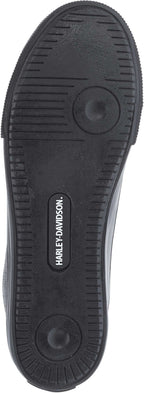 Harley-Davidson Men's Baxter Leather Motorcycle Casual Sneaker, Black/Orange, 11.5