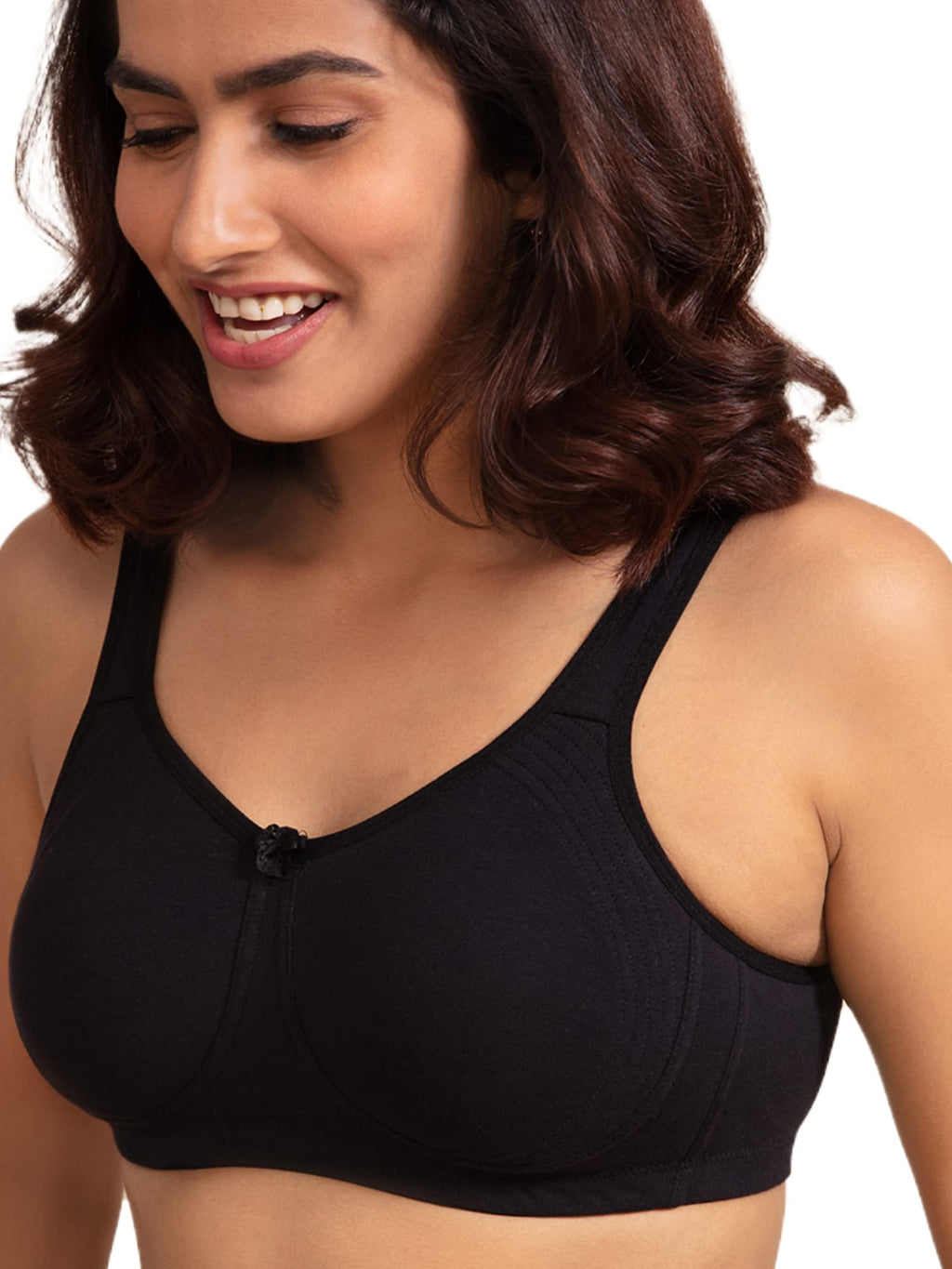 Nykd (Nyb169 Cotton Anti Microbial Non Padded & Non Wired Side Support Shaper Bra For Women | Full Coverage Bra With Detailed Co