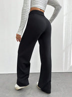 Toochki Women Spandex Pant Stretchable Slim Fit Trouser, for Office School Formal Casual Black