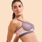 Enamor WomenS Polyester Y-Panel For Bounce Control High Impact Padded Non-Wired And High Coverage Sports Bra