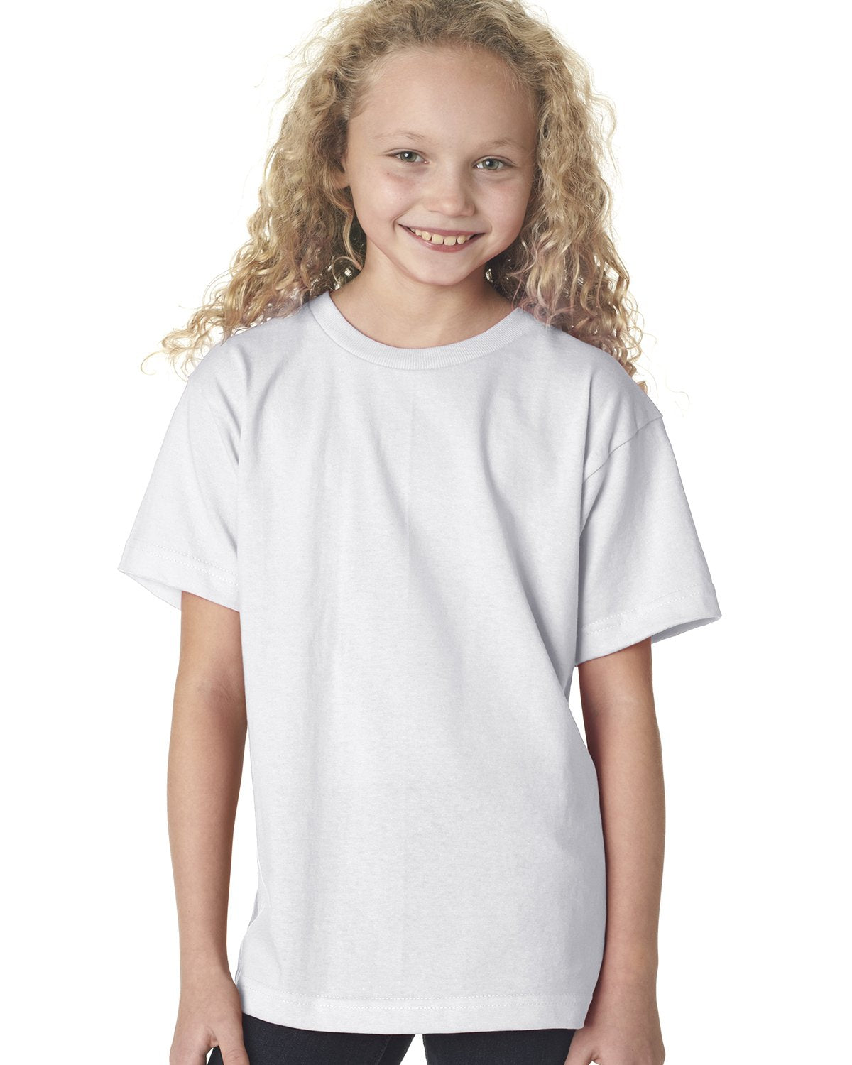 Youth 61 oz 100 % cotton T-Shirt - WHITE - XS(D0102H7MHLT)
