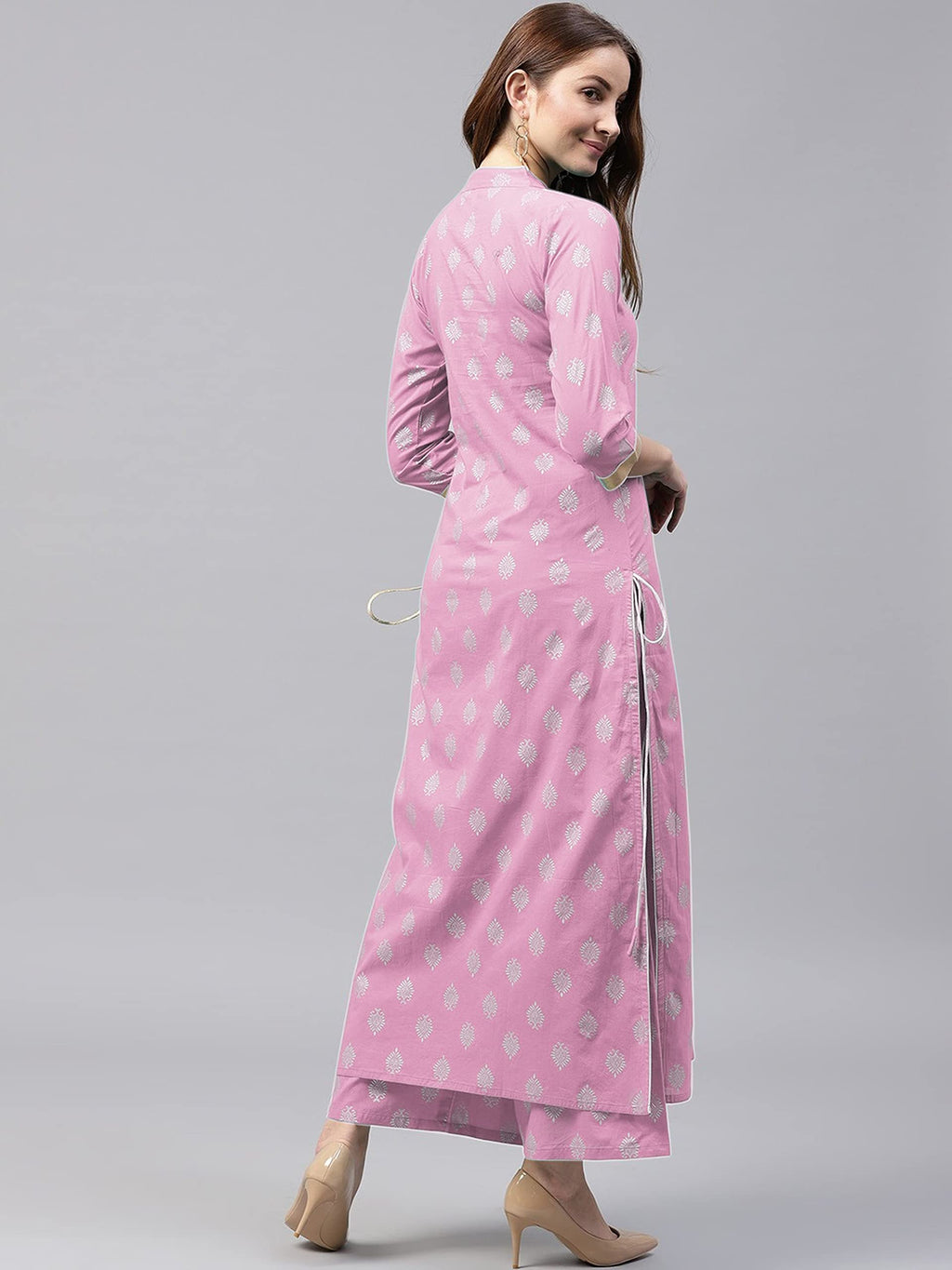 Anni Designer Women'S Cotton Straight Kurta With Palazzo (Kur103)