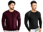 Noble Monk MenS Regular Fit T Shirt (Combo Pack Of 2) |Full Sleeves |Round Neck |Casual Tshirt For Men