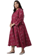 W For Woman Persian Red All-Over Print Kurta