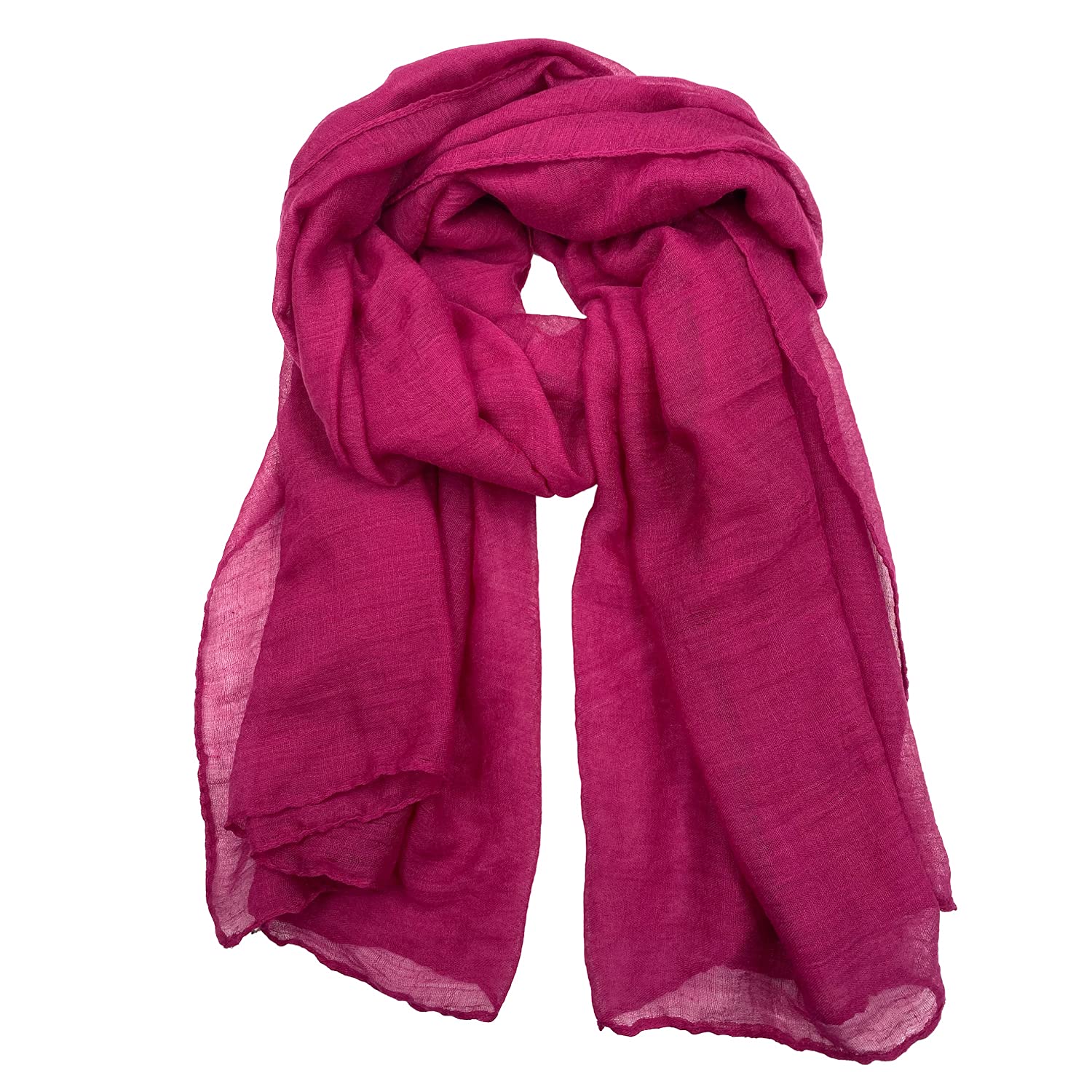 woogwin Women's Cotton Scarves Lady Light Soft Fashion Solid Scarf Wrap Shawl (One Size, Purple)