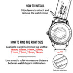 Archer Watch Straps - Silicone Quick Release Soft Rubber Replacement Watch Bands (Cadet Gray, 20mm)