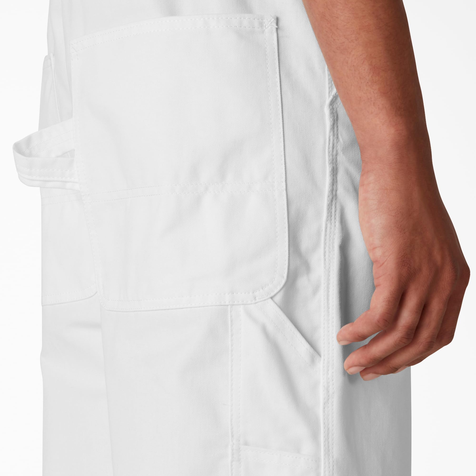 Dickies mens Painters Bib overalls and coveralls workwear apparel, White, 30W x 32L US