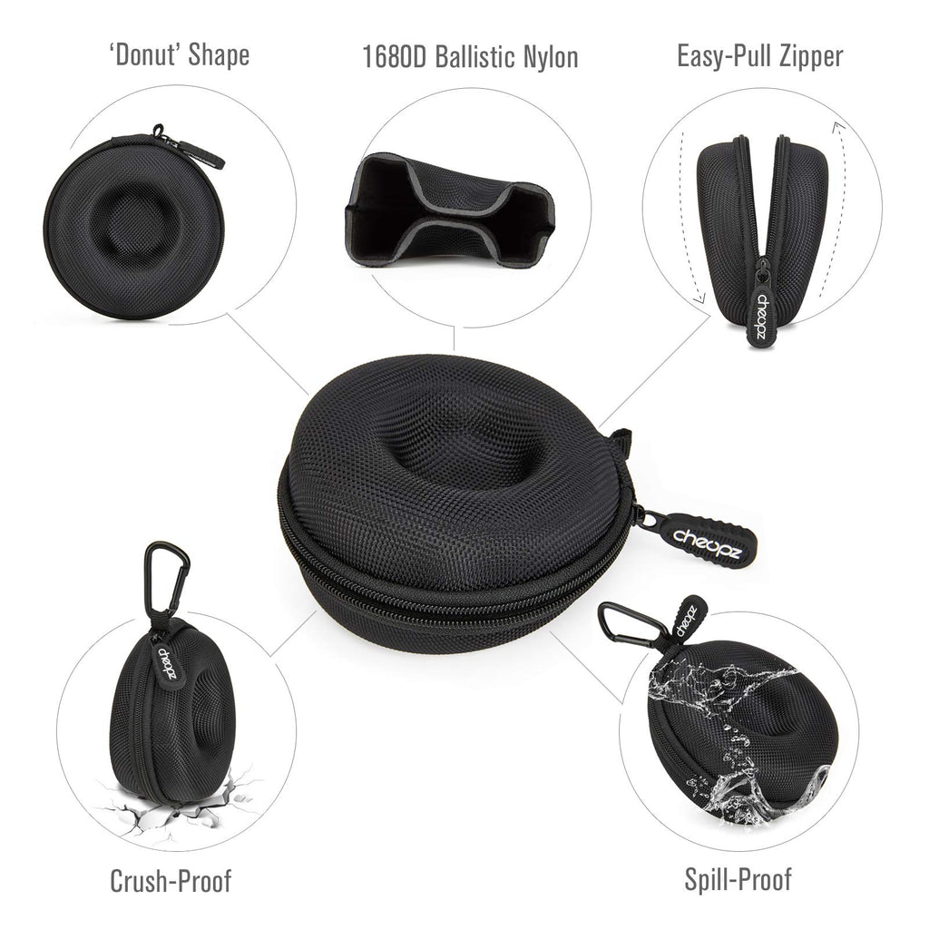 Cheopz Travel Watch Case Single Storage Box for Wristwatches & Smart Watches up to 50mm, Black