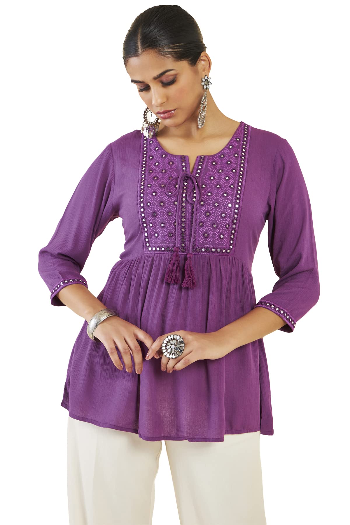 Soch Women Silk Embroidered Blouse