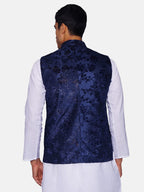 Wintage Men'S Embroidered Velvet Party/Festive Indian Jodhpuri Grandad Nehru Modi Jacket Waistcoat
