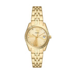 Fossil Women's Scarlette Mini Quartz Stainless Steel Three-Hand Watch, Color: Gold/Gold (Model: ES5338)