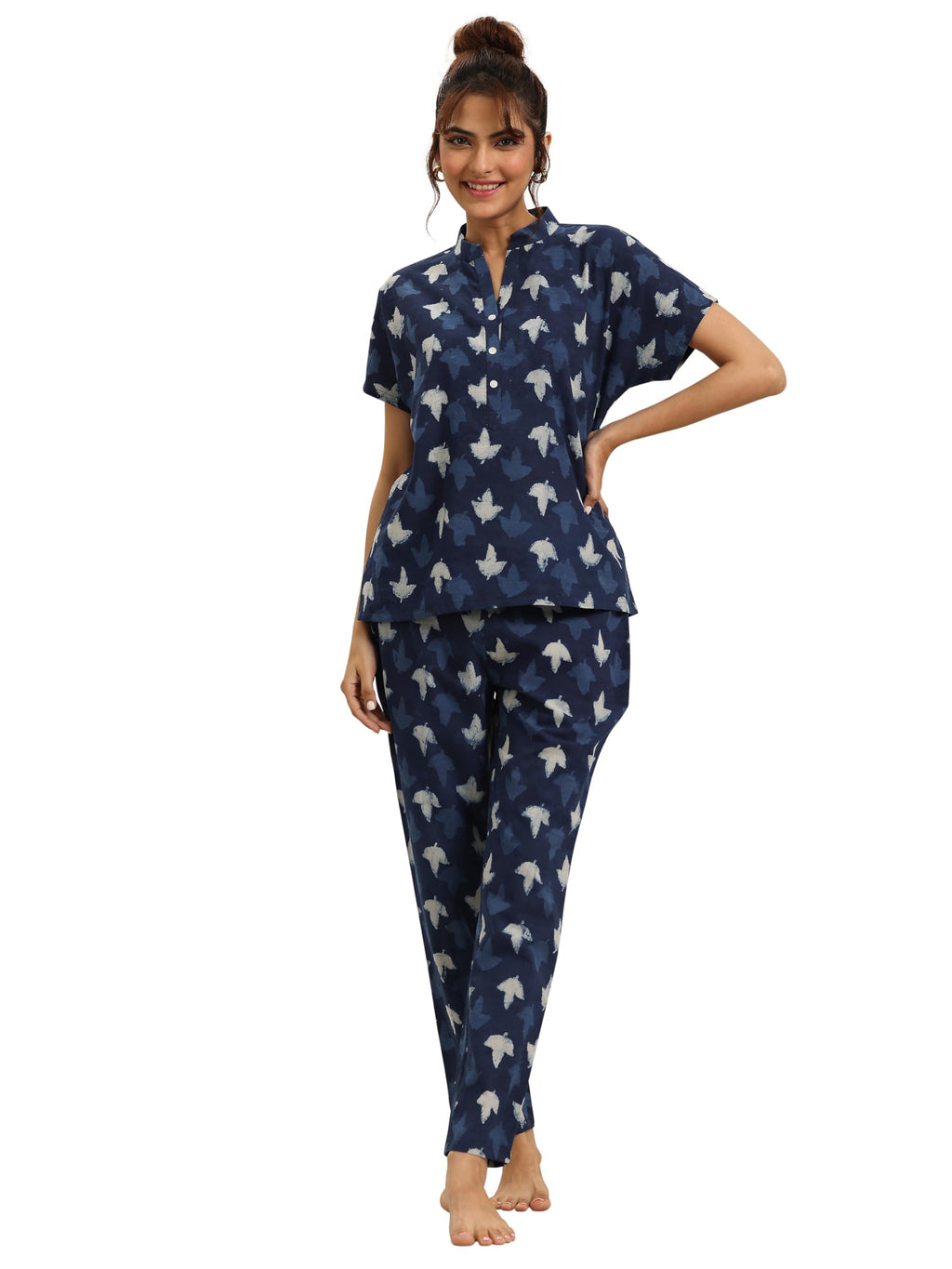 Libas Printed Cotton Blend Night Suits for Women (50347HXS)