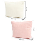 SOIDRAM 2 Pieces Corduroy Makeup Bag Large Corduroy Cosmetic Bag Capacity Canvas Travel Toiletry Bag Organizer Cute Makeup Brush