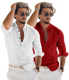 Zartha MenS Regular Fit Solid Pattern Cotton Blend Kurta With Spread Collar Long Sleeve And Standard Length | Shirt For Man