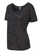 Ladies Slouchy T-Shirt - WHITE MARBLE - S(D0102H7W5K2)