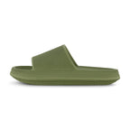 CUSHIONAIRE Men's Feather pool slide with +Comfort, Green 8