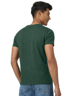 XYXX Mens Solid Regular Fit T-Shirt (XY_CR15_Tshirt_1_Pine Green