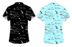 Kadiyu BoyS Lycra Blend Shirt With Half Sleeves Round Collar Neck Botton Down Closure Printed Pattern Relaxed Fit And Standard