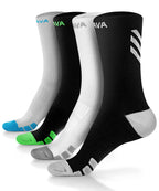 DOVAVA Dri-tech Compression Crew Socks 15-20mmHg for Men and Women, Athletic Socks for Running Nurses Flight Travel Pregnancy Ed