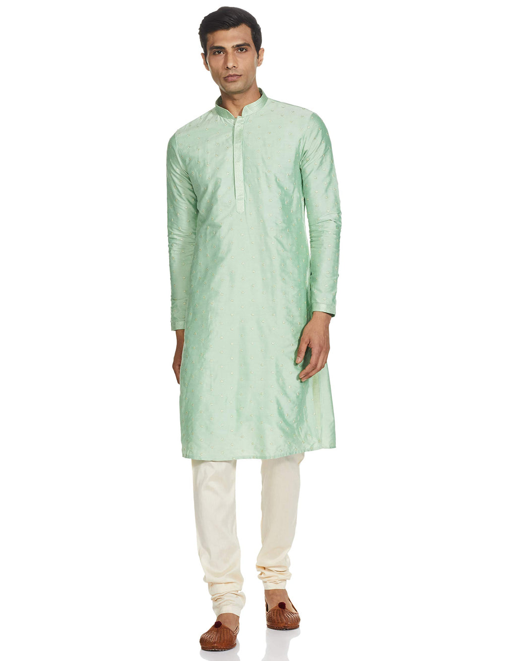 Manyavar MenS Kurta (Sdes438-317-Xxl_Blue_Xx-Large), 2Xl