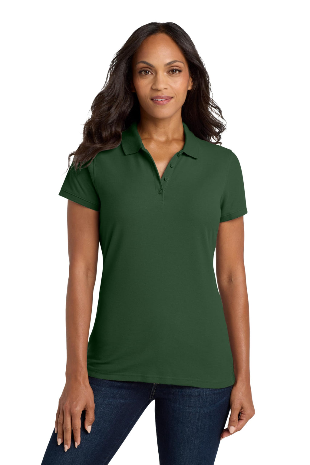 Port Authority Ladies core classic Pique Polo M Deep Forest green