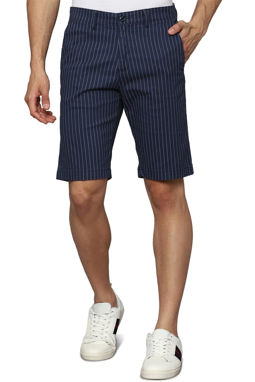 Allen Solly Men Slim Fit Striped Casual Cotton Shorts