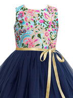 A.T.U.N. (ALL THINGS UBER NICE) Girls Embroidered Birthday Party Frock Dress