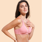 Enamor F024 Plush Comfort Full Support Bra - Non-Padded Wirefree High Coverage - Confetti