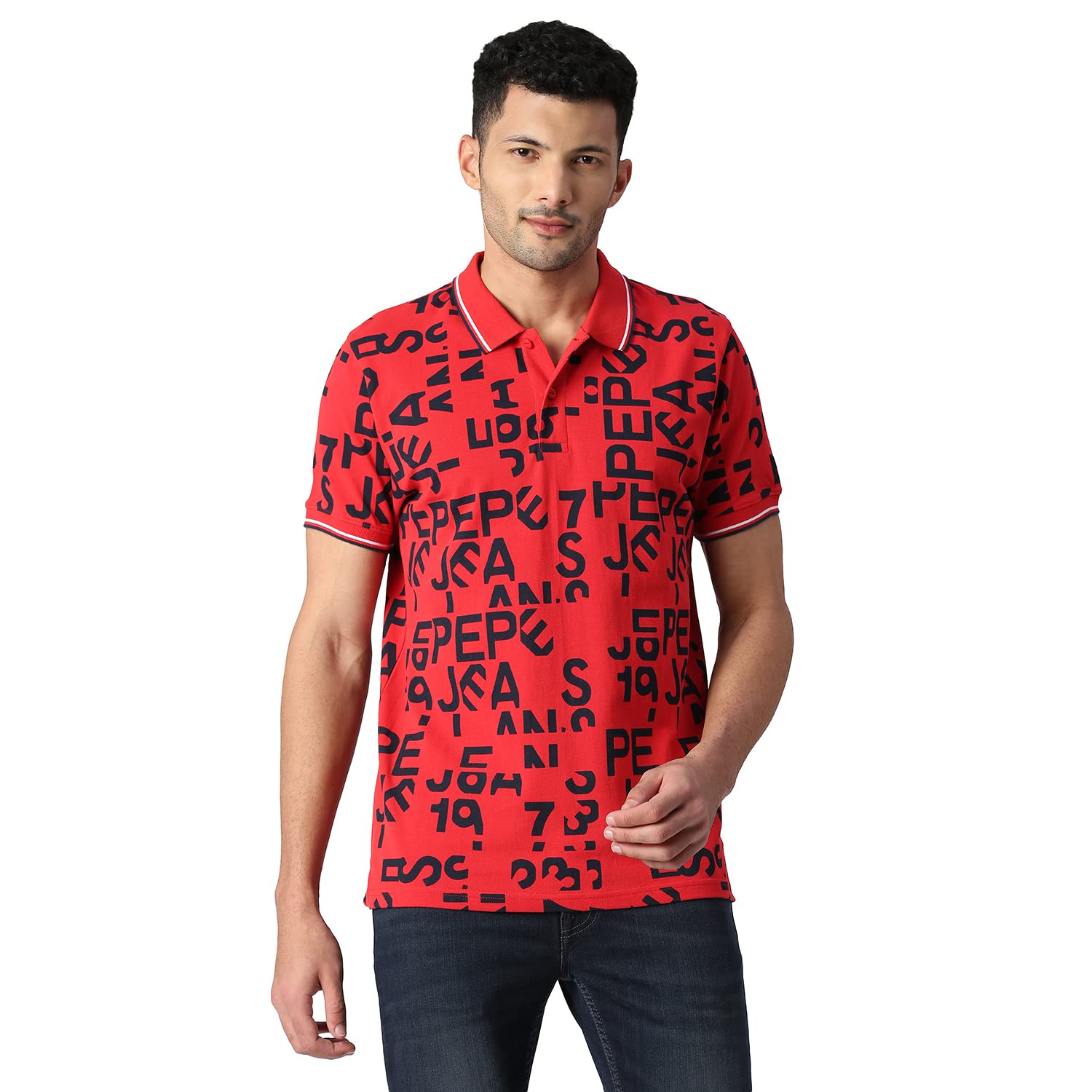 Pepe Jeans MenS Regular Fit T-Shirt (Pm542068255M_Classic Red