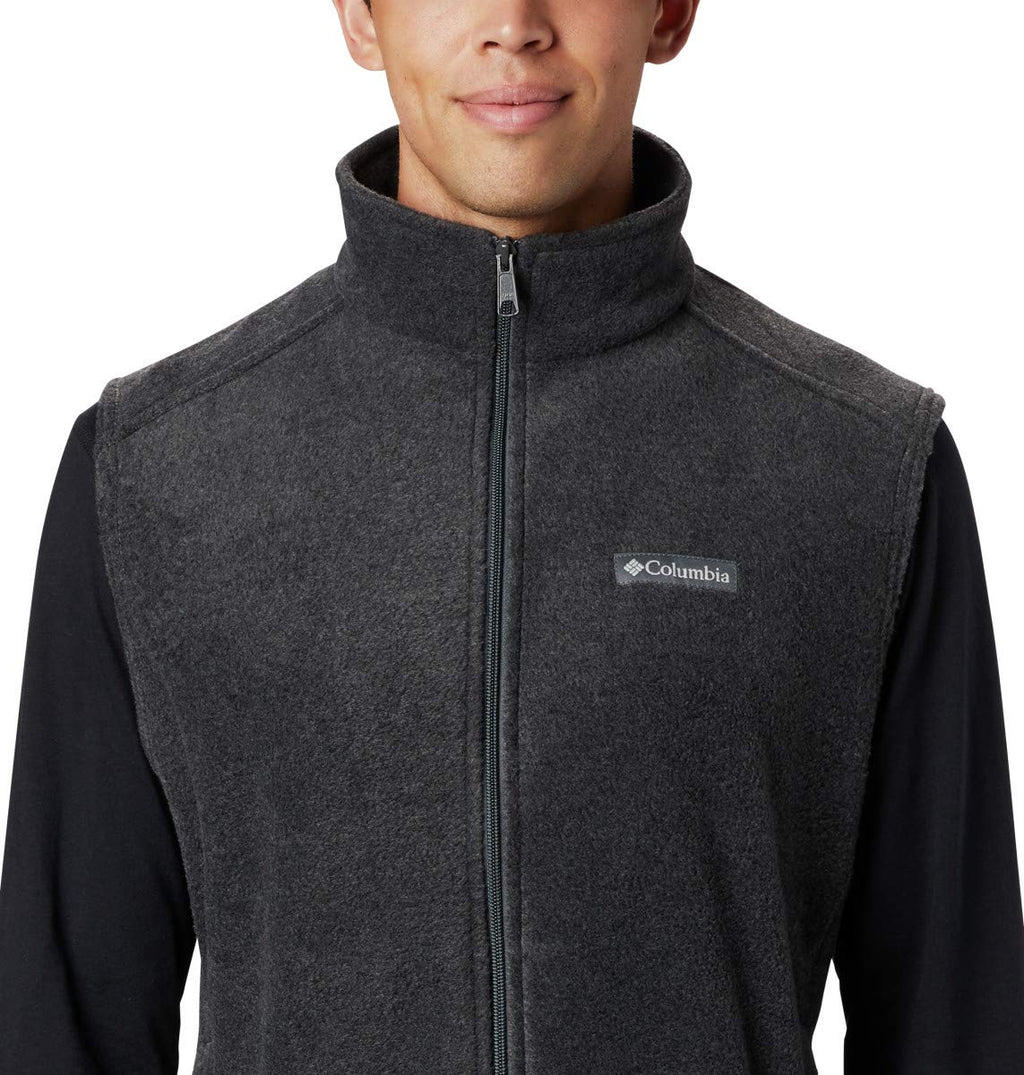 columbia Mens Steens Mountain Vest, charcoal Heather, Small
