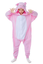 CANASOUR Pig Onesie Kids Halloween Cosplay Costume Girls One Piece Pjs Anime Unisex Hoodie Pajamas Pink For 10-12 Years Boys Par