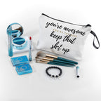 SEAMOON Special Gifts For Women,Canvas Zipper Pouch,Inspirational Gifts For Women Friends,Best Friends Birthday Gifts,Sister Bir