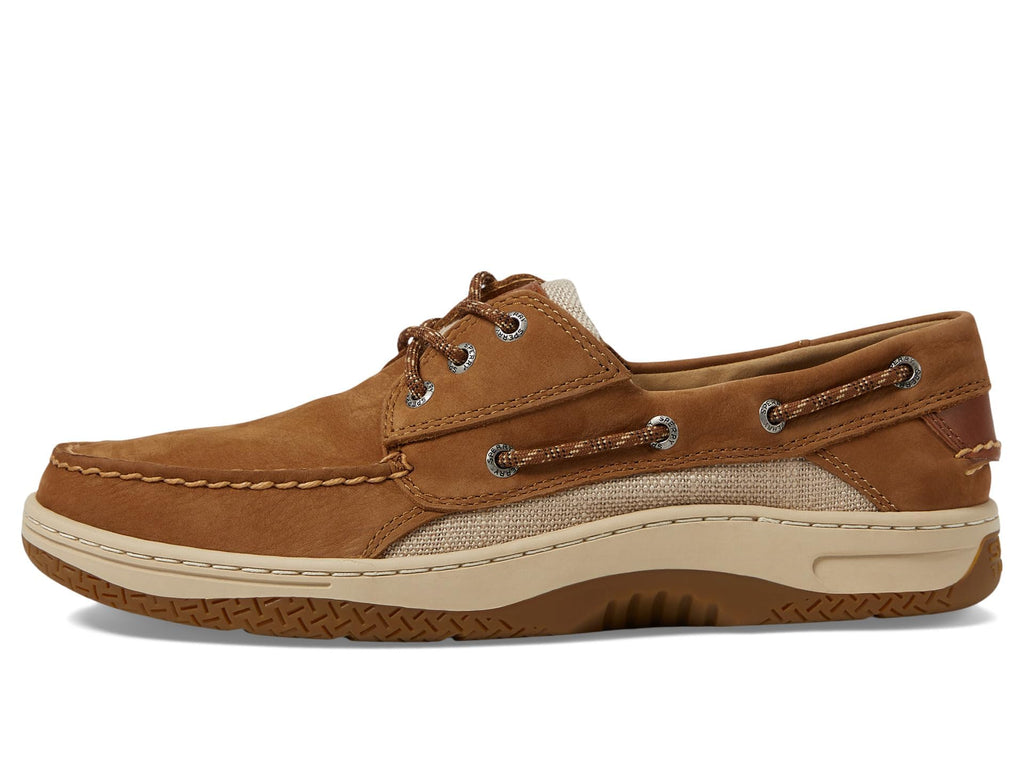 Sperry Men's Billfish 3-Eye Boat Shoe, TAN Nubuck, 10.5