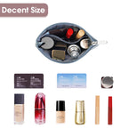 Narwey Small Makeup Bag for Purse Vegan Leather Travel Makeup Pouch Mini Cosmetic Bag Zipper Pouch for Women