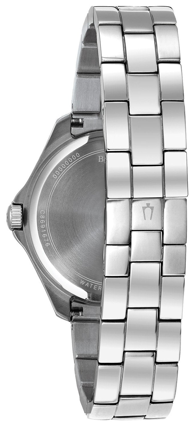 Bulova Ladies' Classic Crystal Stainless Steel 2-Hand Quartz Watch, Pave Dial Style: 96L236