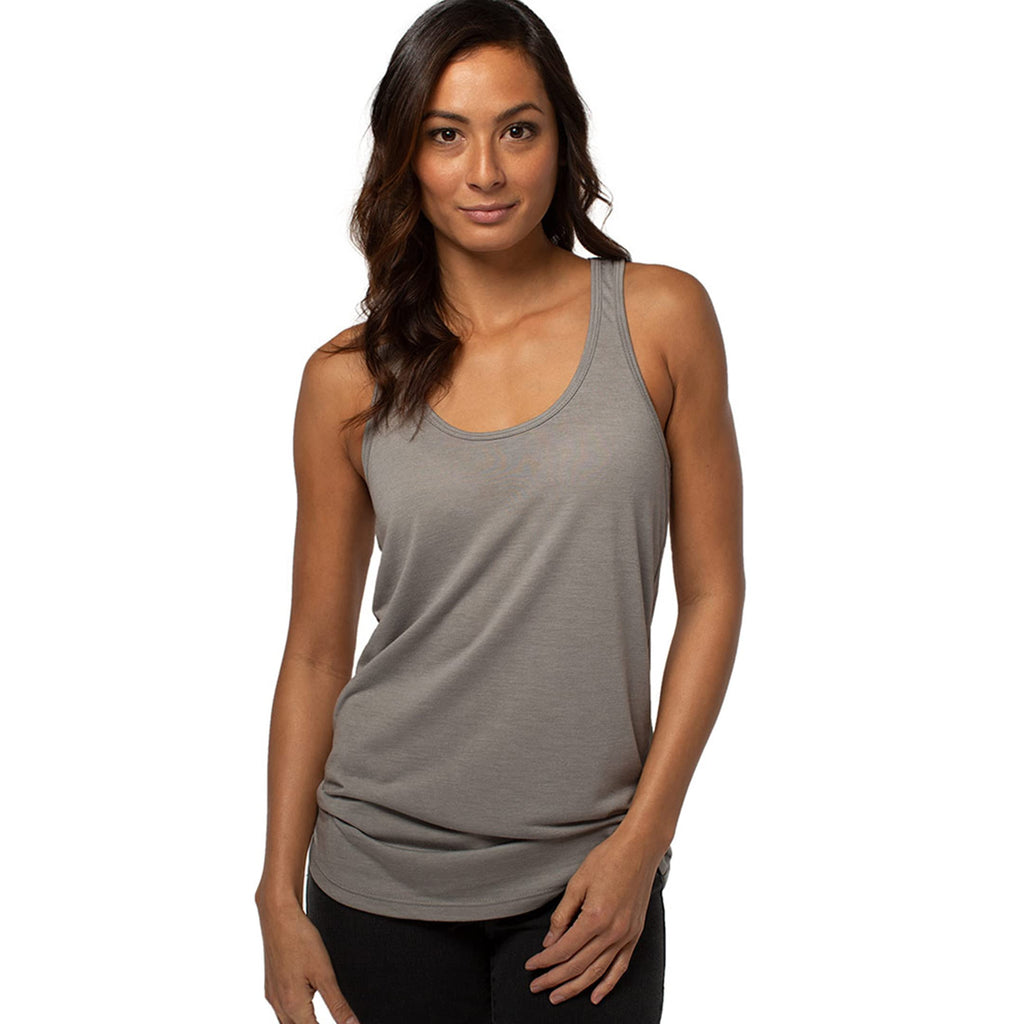 Bamboo Racer Tank - Heather Gray by Cariloha for Women - 1 Pc Tank Top (2XL)