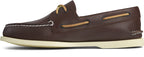 Sperry Mens A/O 2-Eye Burnished Boat Shoe Dark Brown/Tan Size 11 M