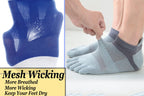 Men Toe Socks No Show Cotton Low Cut Athletic Running 5 Finger Wicking 9 Pack