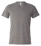 Unisex Triblend V-Neck T-Shirt - BLUE TRIBLEND - S(D0102H7WX8X)
