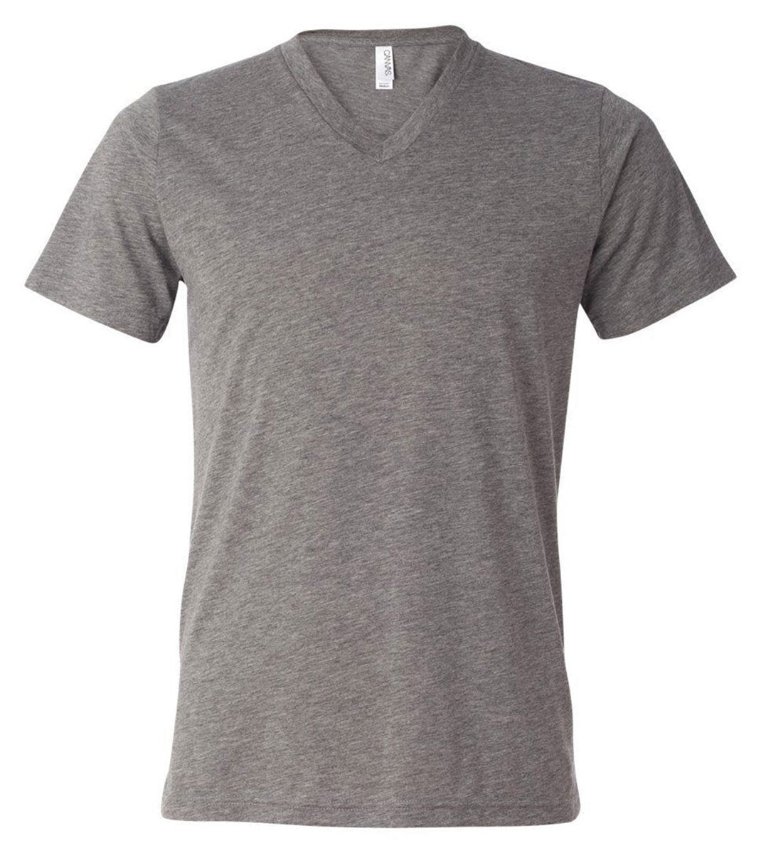 Unisex Triblend V-Neck T-Shirt - BLUE TRIBLEND - S(D0102H7WXZP)
