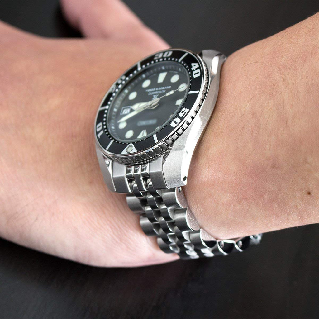 MiLTAT 20mm Angus-JUB Watch Band compatible with Seiko Sumo SBDC001 SBDC003 SBDC031 SBDC081