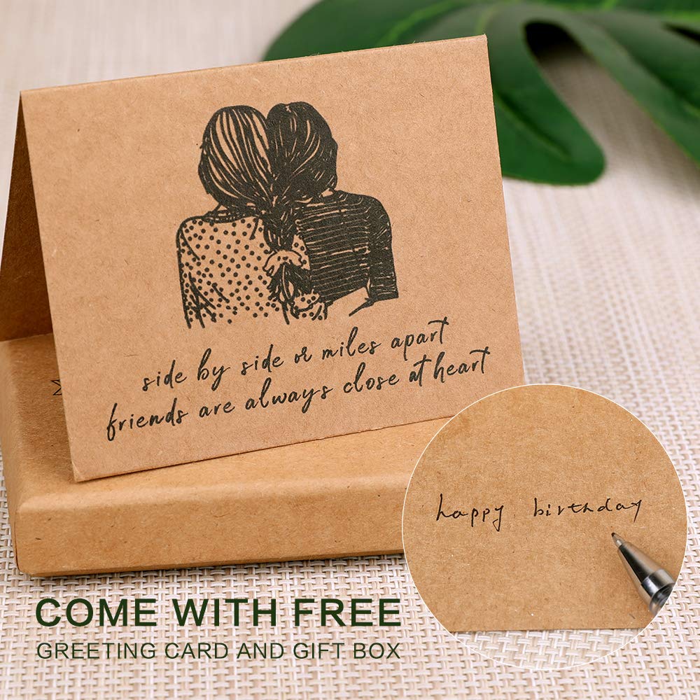 DUMBEN Birthday Gifts for Friends Female Best Friend Her Bestie Long Distance Friendship Gifts Cuff bracelet Jewelry Christmas S