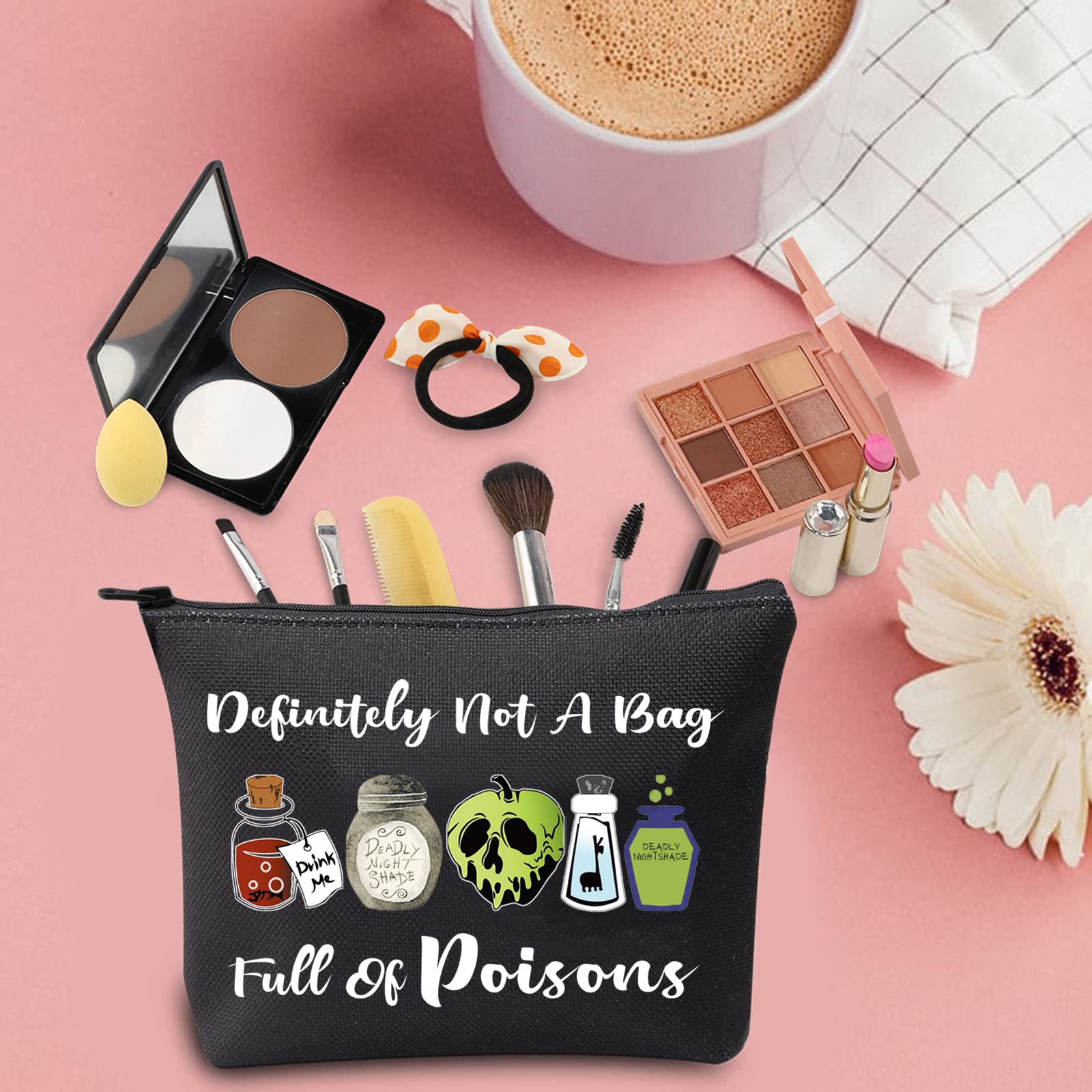 TSOTMO Evil Gift Queen Witchy Gift Poison Zipper Makeup Pouch Witch Poison Gift Poison Villains Inspired Gift Halloween
